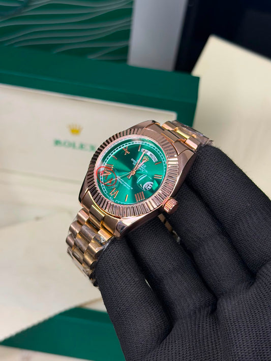 Rolex Day and Date - Rose gold and Green
