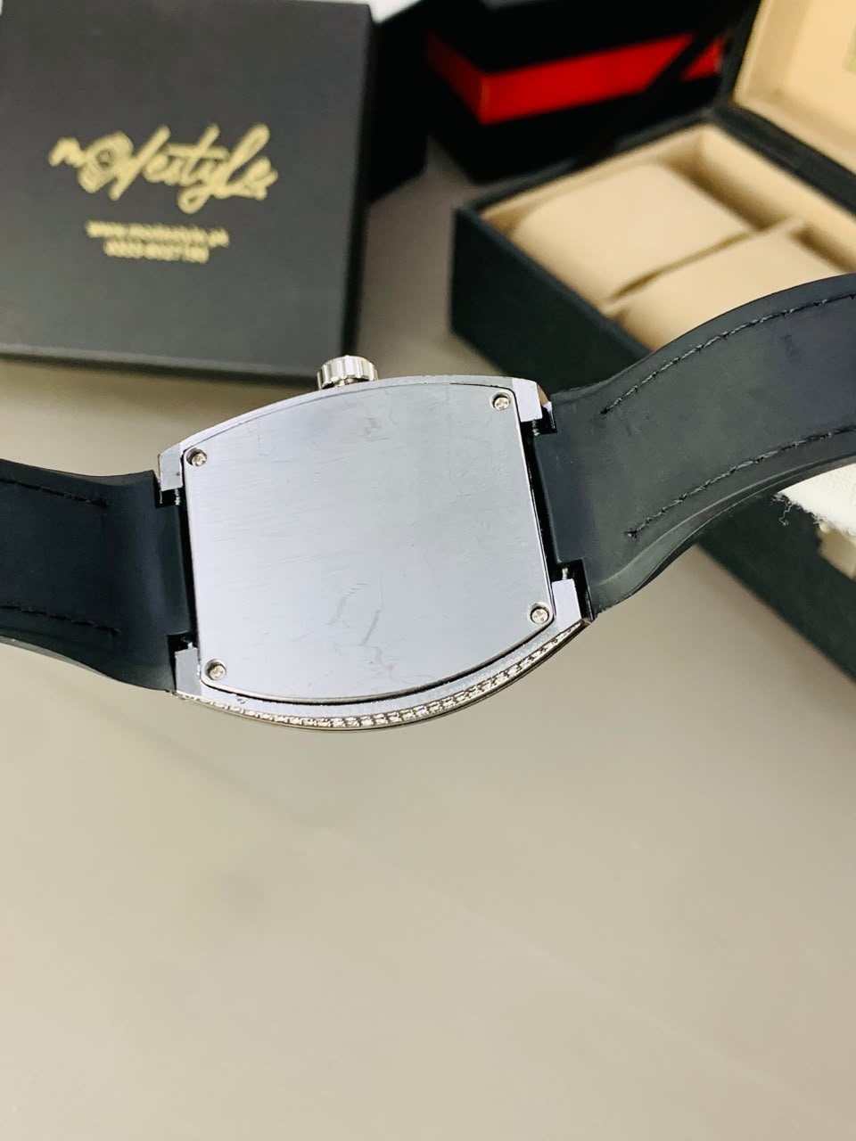 FM Vanguard Iced Diamond Watch (Silver Green)
