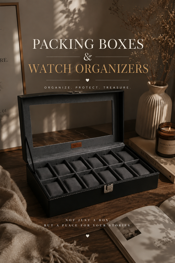 Packing Boxes And Watch Organizers