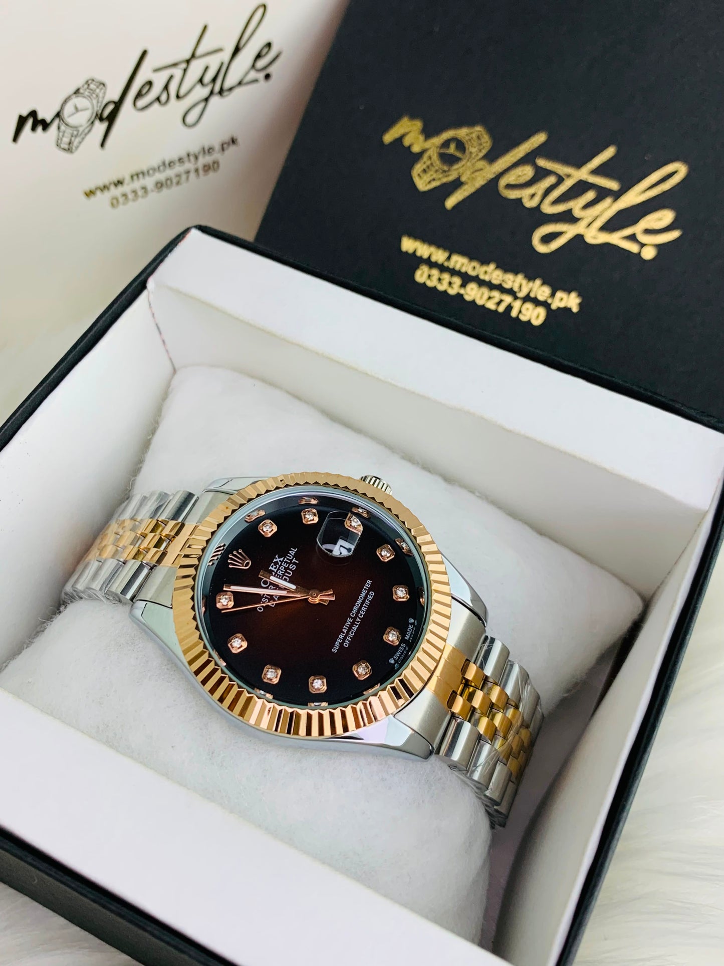 Rlx Just Date Automatic Movement (Dark Brown Dail)