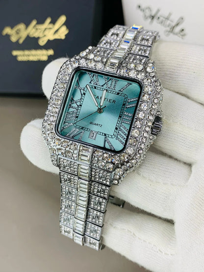 Luxury Diamond Studded Watch for Men - Fully Iced Out