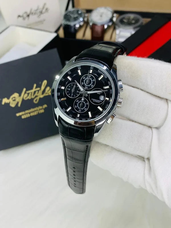 Branded Chronograph Working Watch (Brown)