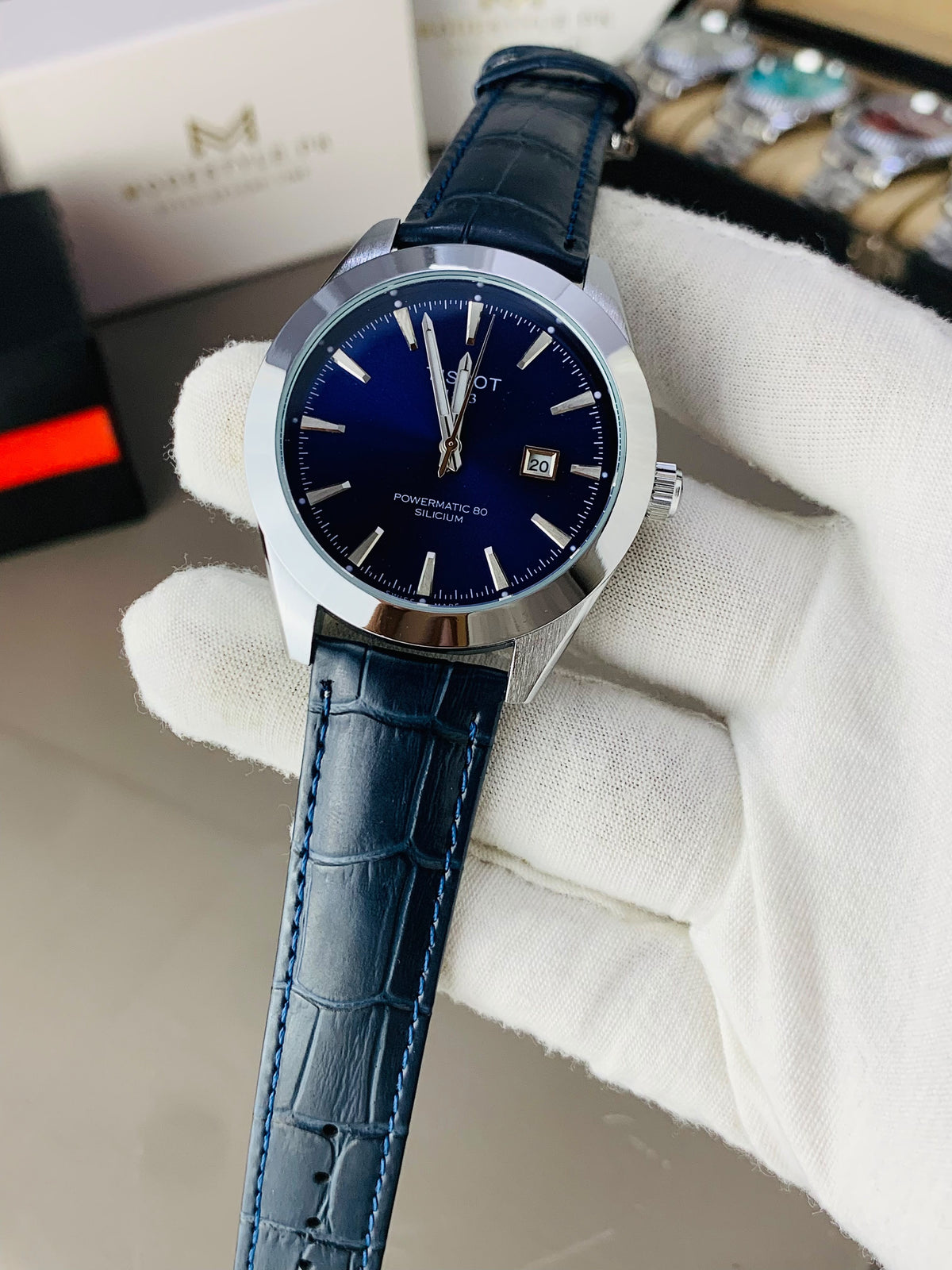Tissot Gentlemen Belt (Blue)