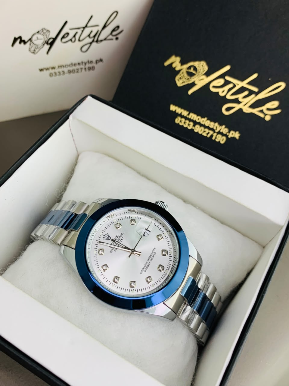 Classic Two-Tone Crystal Watch