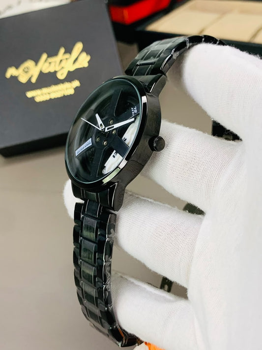 Skemi Spinner Luxury Chain Watch (White)