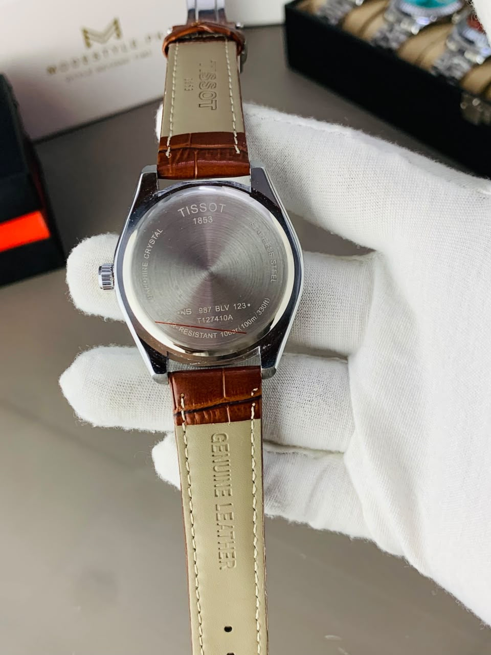 Tissot Gentlemen Belt (Brown Belt Copper case White Dail)