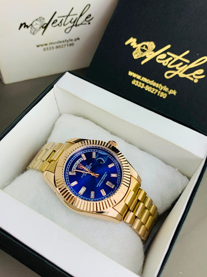 Rlx Day And Date Diamond (Blue)