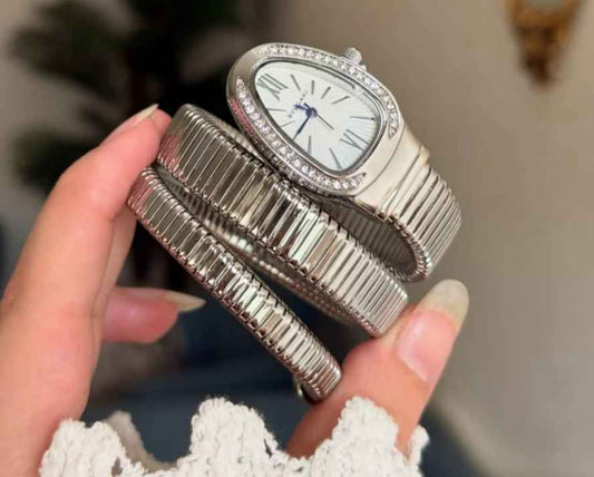 Bvlgari Snake Watch (Silver White)