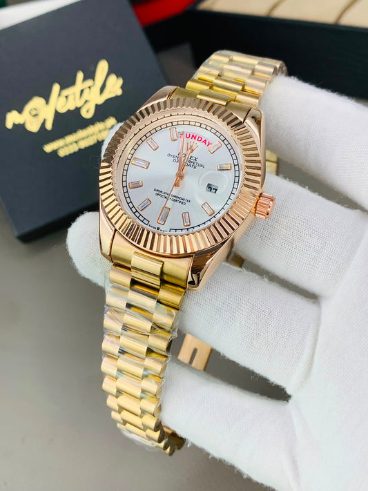 Rlx Day And Date Diamond (white)