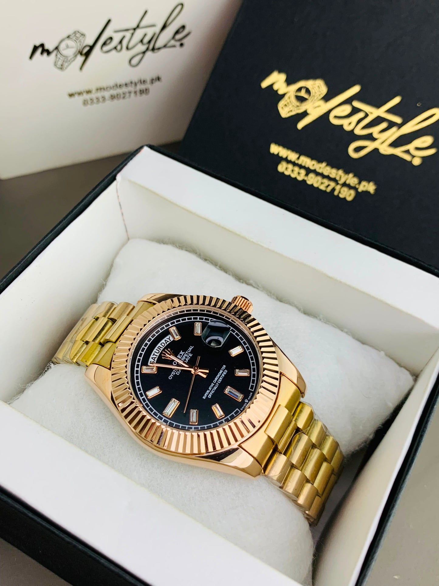 Rlx Day And Date Diamond (Black)