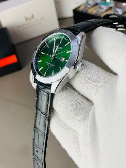 Tissot Gentlemen Belt (Black belt Green dail)