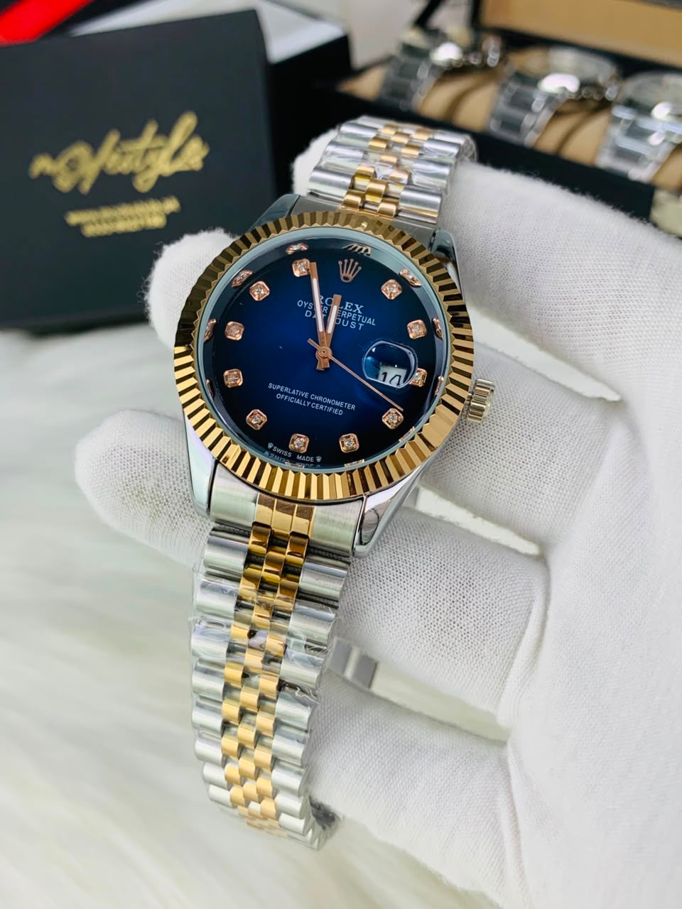 Rlx Just Date Automatic Movement (Blue Dail)