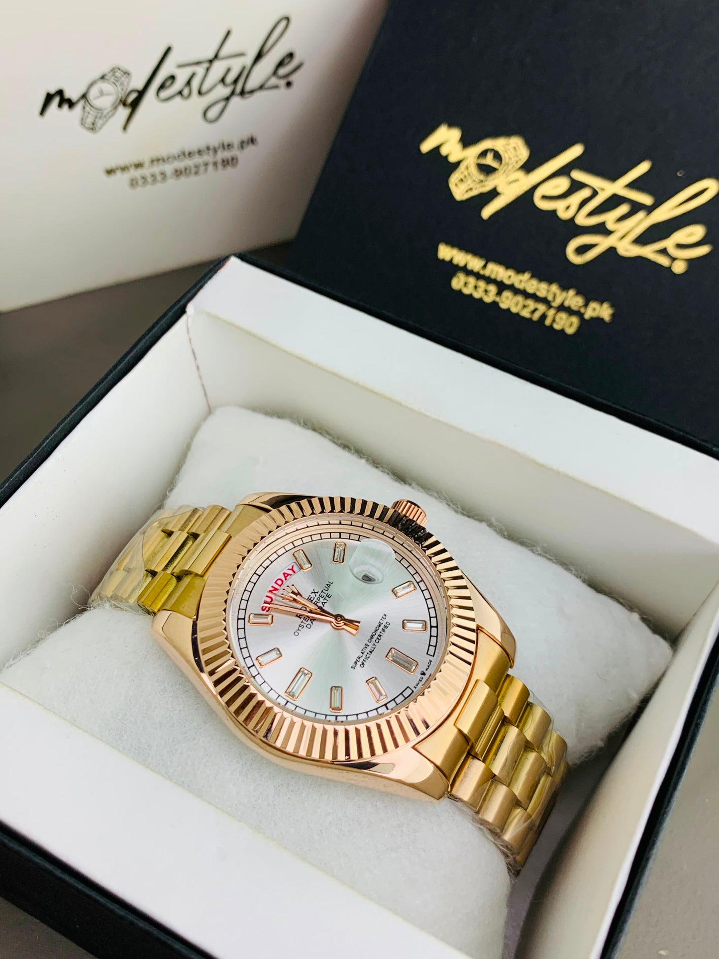 Rlx Day And Date Diamond (white)
