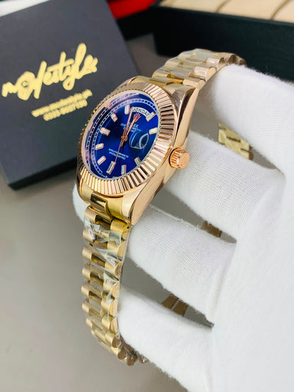 Rlx Day And Date Diamond (Blue)
