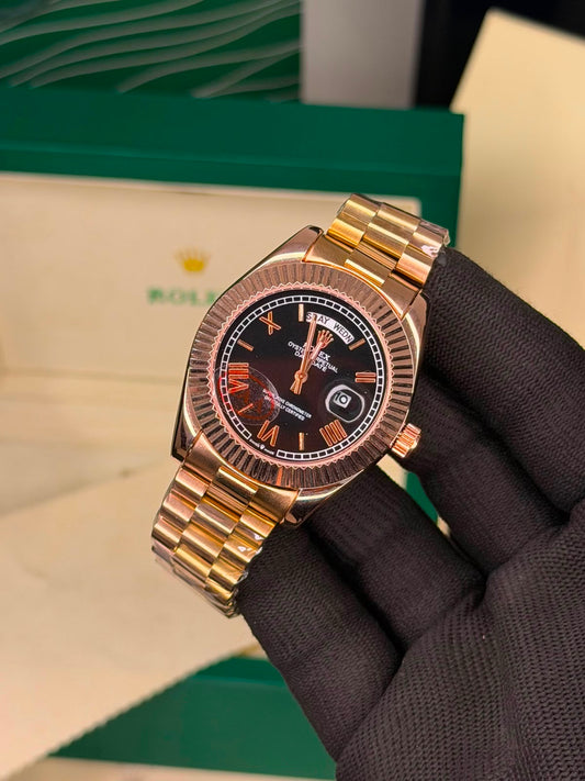Rolex Day and Date - Rose gold and Black