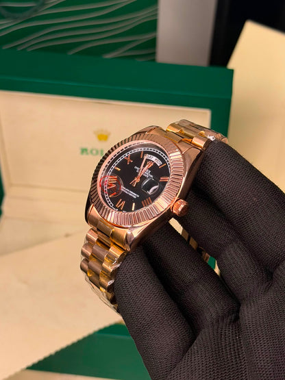 Rolex Day and Date - Rose gold and Black