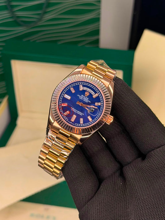 Rolex Day and Date - Rose gold and Blue