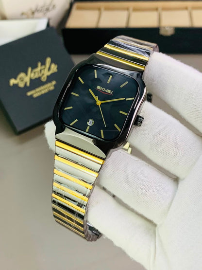 Skemi Men Watch - Two Tone Black
