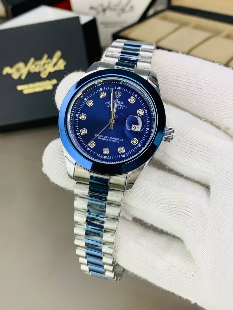 Two tone Stone Model - Two tone Blue