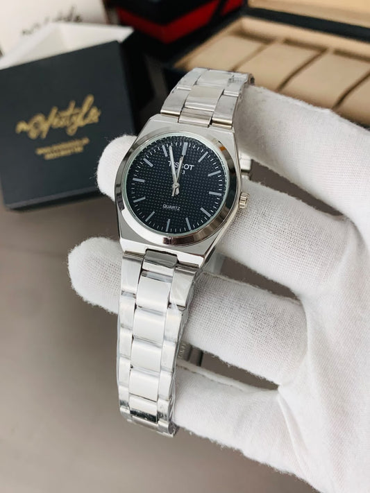 Tissot PRX Classic Stainless Steel Watch For Women (Silver & Black)