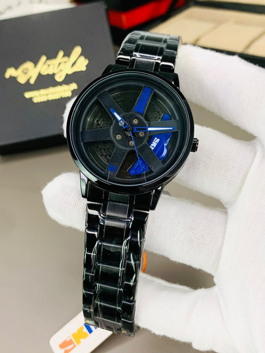 Skemi Spinner Luxury Chain Watch (Blue)