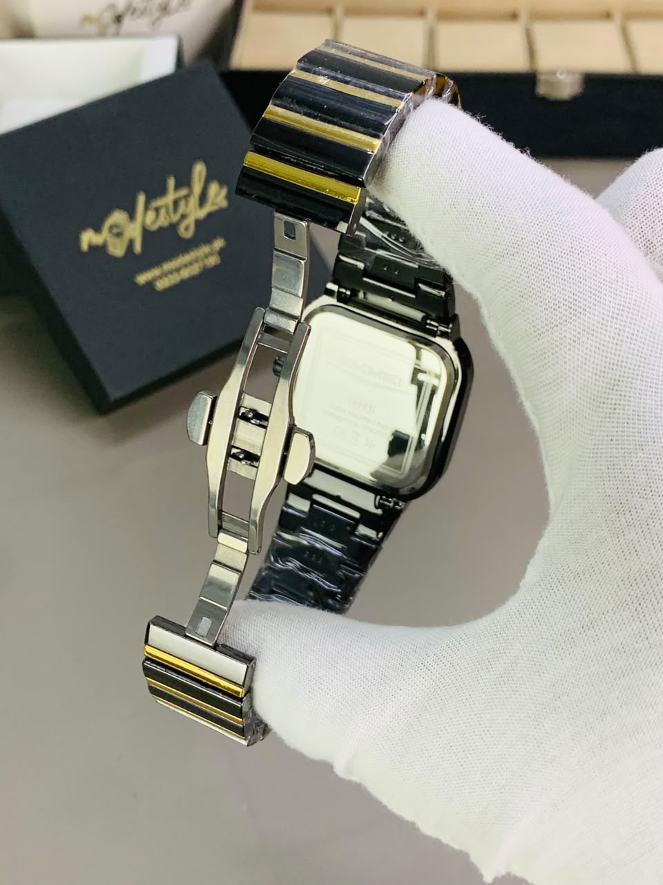 Skemi Men Watch - Two Tone Black