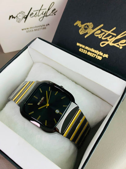 Skemi Men Watch - Two Tone Black