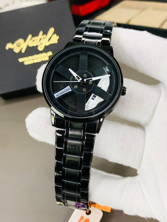 Skemi Spinner Luxury Chain Watch (White)
