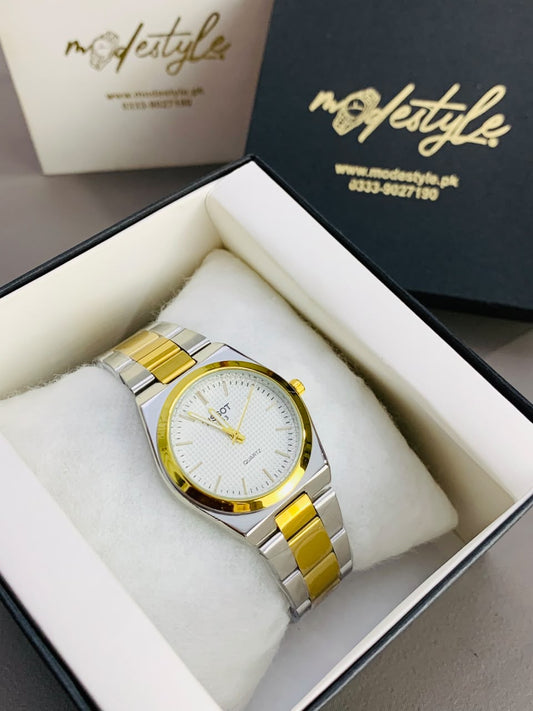 Tissot PRX Classic Stainless Steel Watch For Women (Two Tone White)