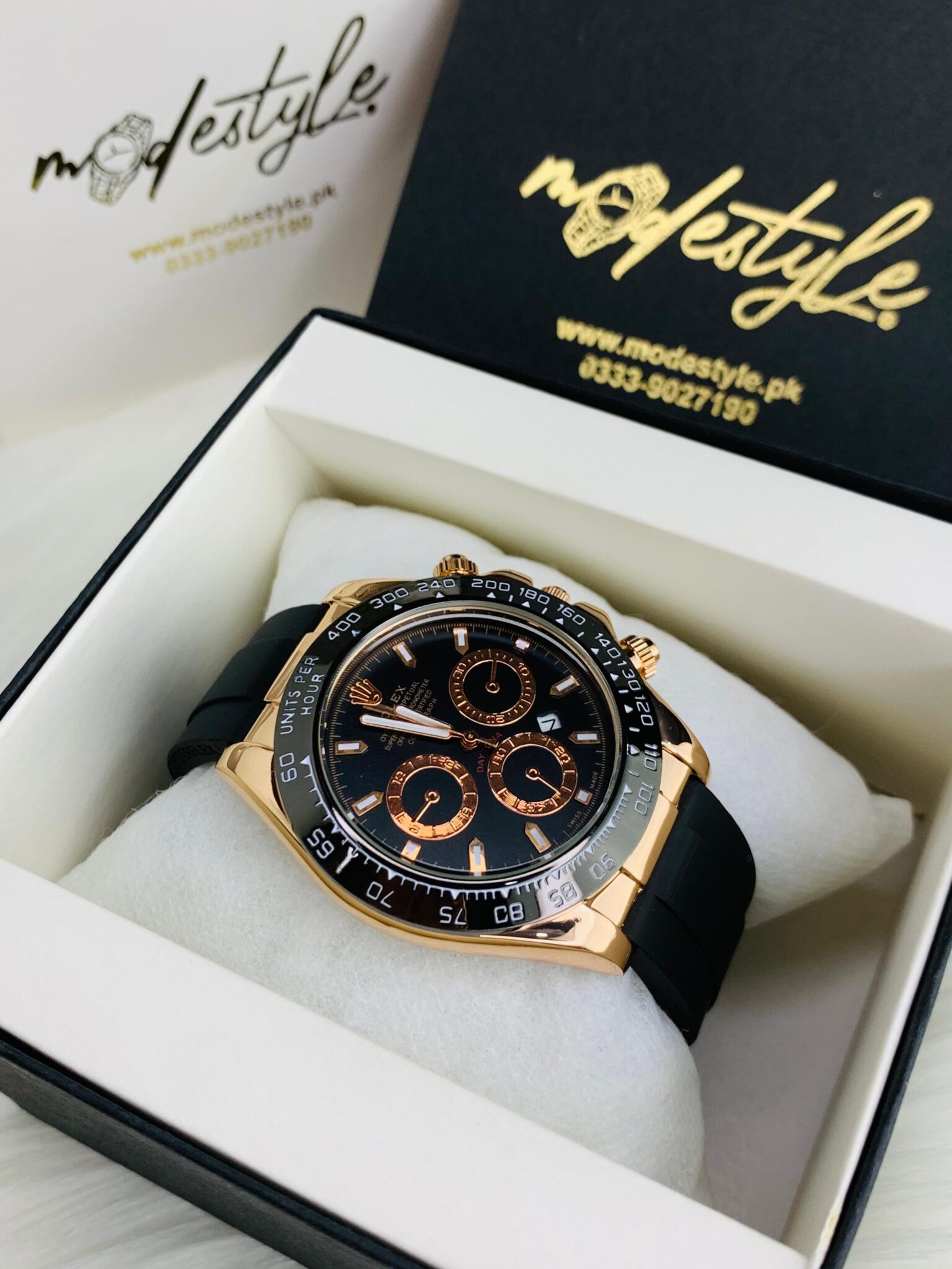 Rose gold black